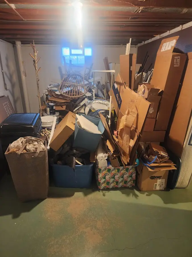 Roll-off dumpster container at job site for Roll Off Dumpster Rental in Fair Haven